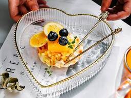 Блюдо Сердце 11452 12.4х12.7 см золотистое