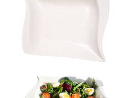 Блюдо тарелка пиала фарфоровая "Волна" 21.5 x 16 x 3.5 см S&amp;T