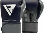 Боксерские перчатки RDX Leather Pro C4 Blue 14 ун. - фото 1