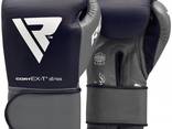 Боксерские перчатки RDX Leather Pro C4 Blue 12 ун - фото 1