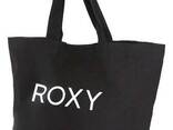 Большая женская пляжная сумка 100% коттон Roxy черная - фото 3