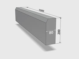 Поребрик тротуарный БР 100х20х8