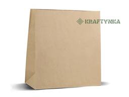 Бумажный пакет для доставки крафт бурий, 280х120х300, 90г/м2 (250шт)
