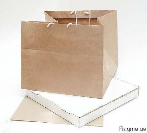 Бумажный пакет для коробок под пиццу