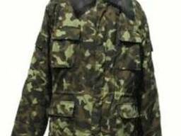 Бушлат армейский, куртка ватная с меховым воротником