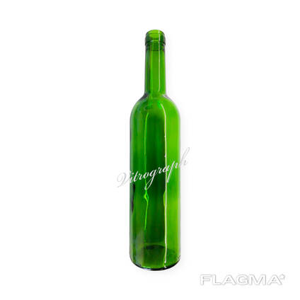 Бутылка винная зеленая 0.75 л/ Пляшка для вина 0.75 л