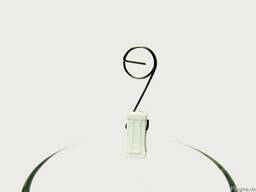 Ценникодержатель из "нержавейки" на пластмассовой прищепке.