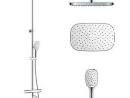 Centrum SQ система душова (термостат для ванни, верхній душ 300*190 мм ABS, ручний душ. ..