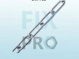 Цепь длиннозвенная нержавеющая Din 763 A4 ланцюг довга ланка