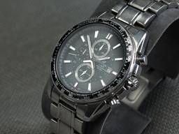 Часы Casio Edifice Chronograph All Stainless Steel (нержавеющая сталь) 45mm, WR 100m Вжива