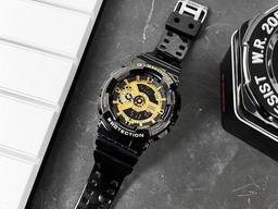 Часы Casio G-Shock GA 110 Black-Gold Мужские Спортивные. Бесплатная Доставка!