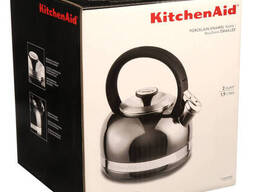 KitchenAid 2.0-Quart Full Handle and Trim Band Stovetop Kettle, 2 Qt, Cameo  Blue