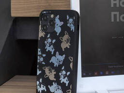 Чехол для Apple Iphone 12 Pro Max собачки. Цвет: черный