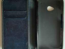 Чехол-книжка силиконовый бампер - смартфона HTC One M7 801e.