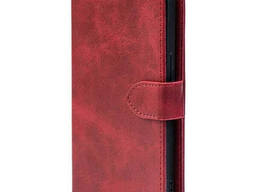 Чохол-книжка Crazy Horse Clasic для Xiaomi Redmi Note 15 Pro 4G Red Wine (Front)