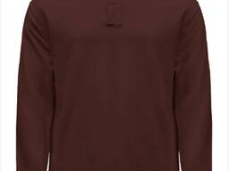 Чоловіча сорочка-поло з довгими рукавами