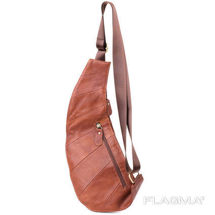 Чоловіча сумка через плече з натуральної шкіри 722960 Коричневий