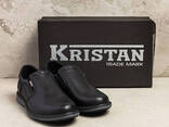 Чоловічі шкіряні туфлі Kristan black old school - photo 2