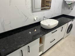 Чорна гранітна стільниця по вашим розмірам. Лабрадорит