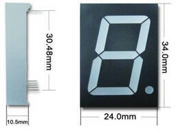 Цифровой индикатор 1 розряд анод 1" красный