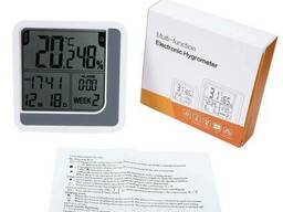 Цифровой термо-гигрометр LJ-390S (термометр: -10 °C~+50 °C; гигрометр: 10%-99%), часы. ..