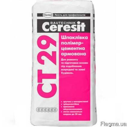 CT-29 25 кг "Ceresit" Шпатлёвка стартовая минеральная 25 кг