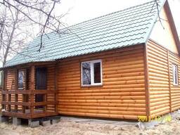 Дачный домик сборно- разборный 6 Х 9 с крыльцом из б/хауса