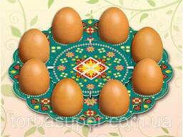 Декоративная подставка для яиц №8 "Традиционная" (8 яиц) тарелка (1 шт)