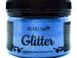Декоративные блестки Глиттер Aurum № 01 Голубой 60 г - фото 3