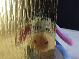 Декоративне візерункове Скло Кара Жовта 700х150мм в міжкімнатні двері можлива порізка на з