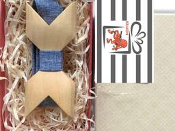 Дерев'яний Метелик - Краватка об'ємна в подарунковій упаковці 8071