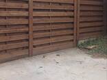 Дерев'яний забор. Дерев'яний паркан. Паркан. Огорожа. Забор. Ограждени - фото 3