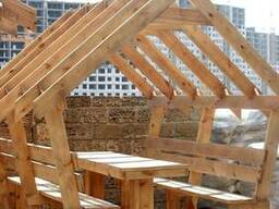 Деревянная садовая беседка 2,55х1,67х2,55 м