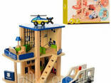 Деревянная игрушка Гараж для машинок 2 этажа (MD 1059), цвет синий - фото 3