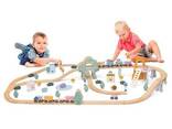 Іграшкова залізниця Viga Toys PolarB дерев'яна 90 ел. (44067) - фото 3