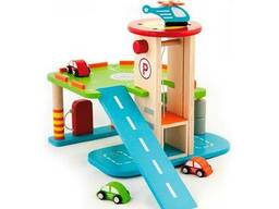 Деревянный игровой набор Viga Toys Паркинг, 3 уровня (59963)