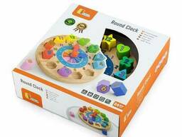 Деревянный пазл-сортер Viga Toys Часы (59235)