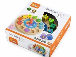 Дерев'яний пазл-сортер Viga Toys Годинник (59235)
