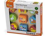 Дерев'яний пазл-сортер Viga Toys Фігури і звірята (59585) - фото 1