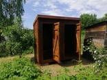 Деревянный туалет. Летняя душевая кабина. Летний душ туалет - фото 4