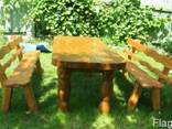 Деревянные столы стулья, скамейки - Дачная мебель, беседки. - фото 1