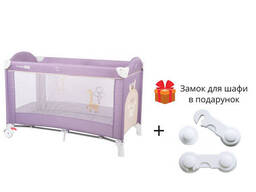 Детская кроватка-манеж FreeON Balloon giraffe Purple