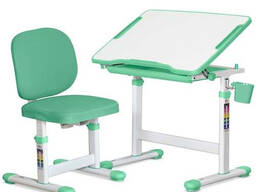 Детский комплект парта и стул Evo-06 Plus зеленый