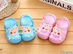 Детские тапки шлепки кроксы свинка Peppa