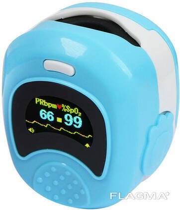 Детский аккумуляторный пульсометр оксиметр на палец (пульсоксиметр) Contec CMS50QB LCD. ..