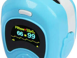 Детский аккумуляторный пульсометр оксиметр на палец (пульсоксиметр) Contec CMS50QB LCD...