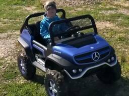 Детский электромобиль двухместный Buggy Mercedes-Benz Unimog M 4133EBLRS-4 синий