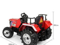 Детский электромобиль трактор M 4187BLR-3 красный 2 мотора 35W, 1аккум12V10AH
