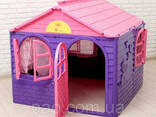 Детский игровой домик с горкой ТМ Doloni, пластиковый домик и горка для девочки