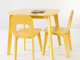 Детский столик и два стульчика Tatoy для детей 4-7 лет Желтый - фото 6
